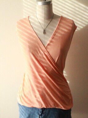 athleta peach wrap tank size small